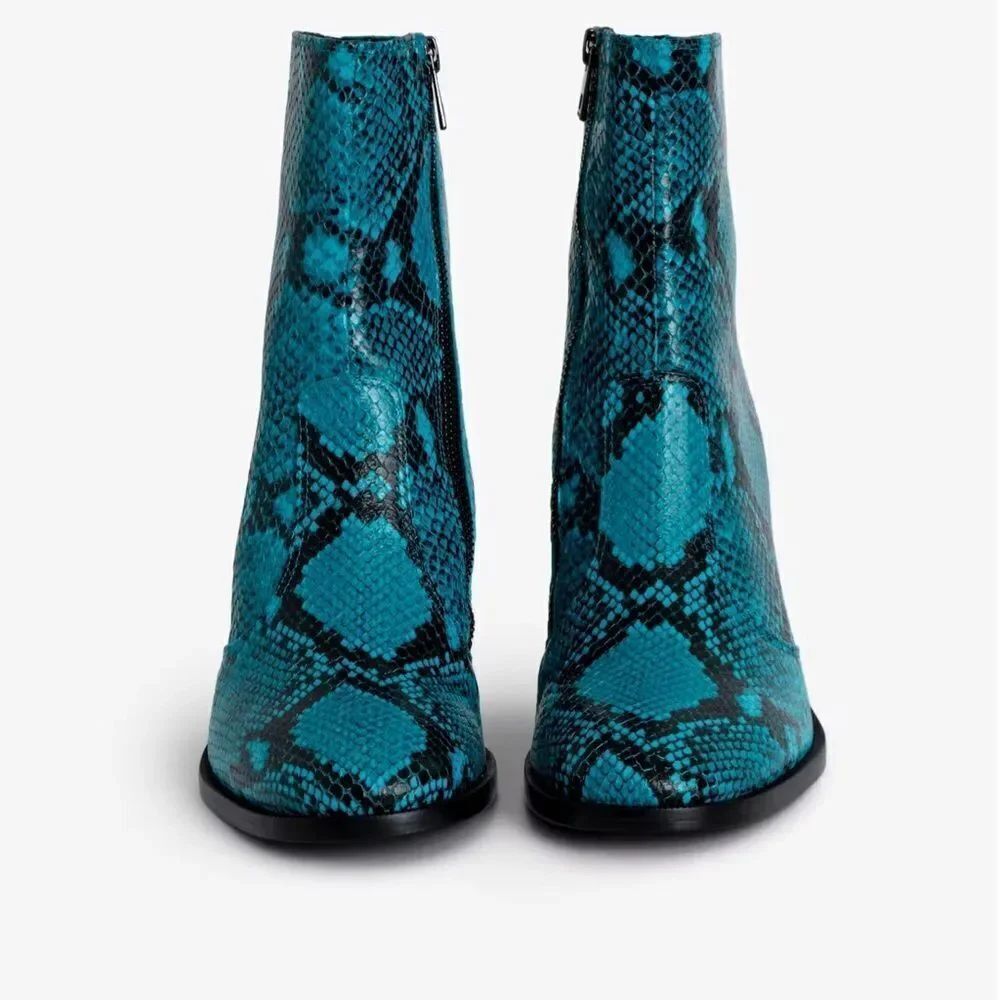 Zadig & Voltaire women’s Preiser Ankle Boots Blue & black NWOB